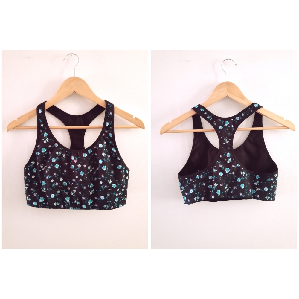 Old Navy | Floral Black Sports Bra
